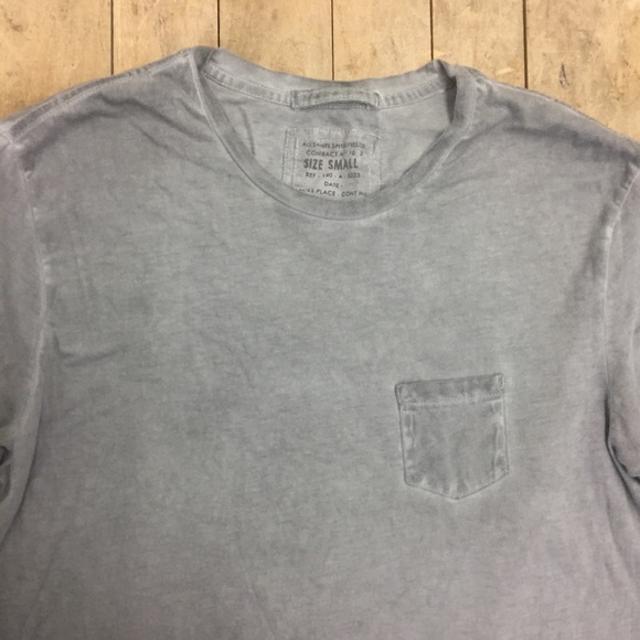 All Saints distressed grey front pocket S - Picture 3 of 5